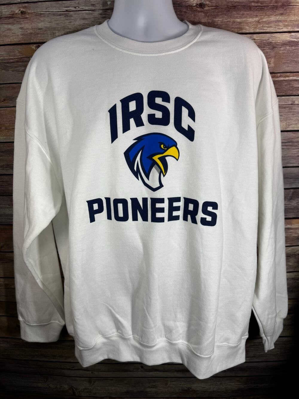 Indian River State College IRSC Pioneers White Sweater Size XL Gildan